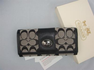 discounted Coach Wallets - 44001 black/white